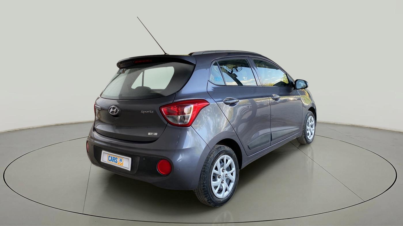 2019 Hyundai Grand i10 SPORTZ 1.2 KAPPA VTVT, Petrol, Manual, 29,592 km, Right Back Diagonal