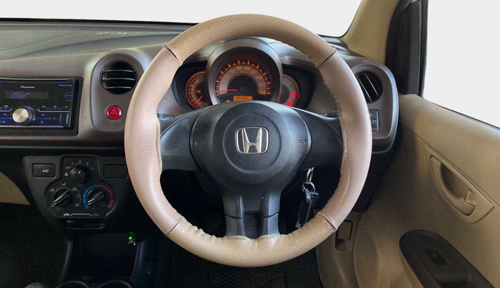 2013 Honda Brio E MT, CNG, Manual, 1,05,481 km, Steering Wheel Close Up