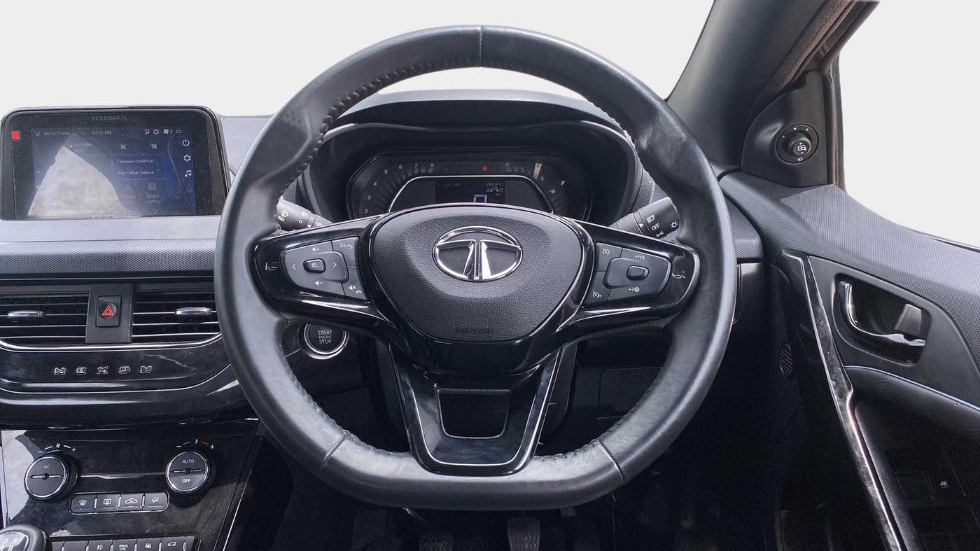2022 Tata NEXON XZ PLUS (O) PETROL DARK EDITION, Petrol, Manual, 15,364 km, Steering Wheel Close Up