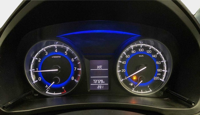 2017 Maruti Baleno DELTA PETROL 1.2, Petrol, Manual, 73,854 km, Odometer Image