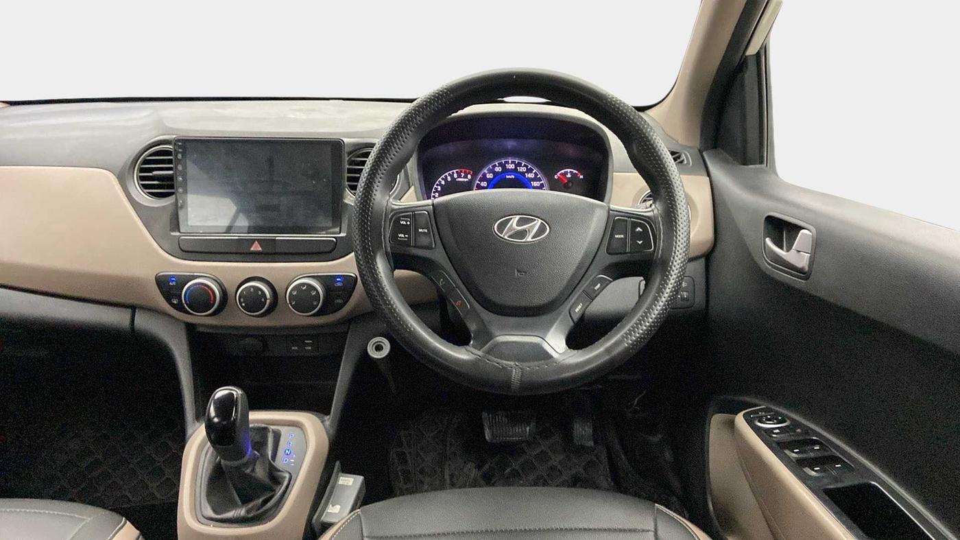 2015 Hyundai Grand i10 ASTA AT 1.2 KAPPA VTVT, Petrol, Automatic, 49,639 km, Steering Wheel Close Up
