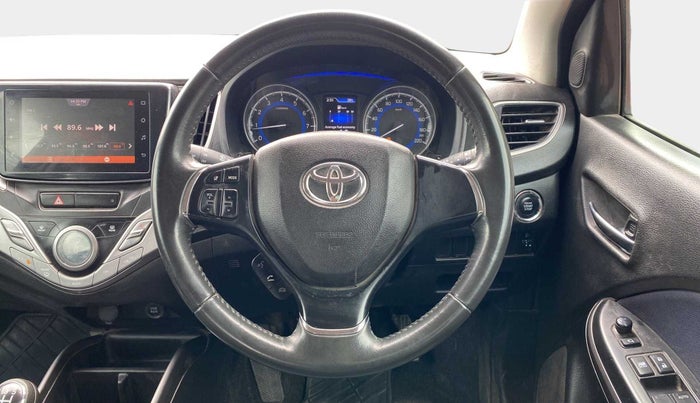 2019 Toyota Glanza V, Petrol, Manual, 46,283 km, Steering Wheel Close Up