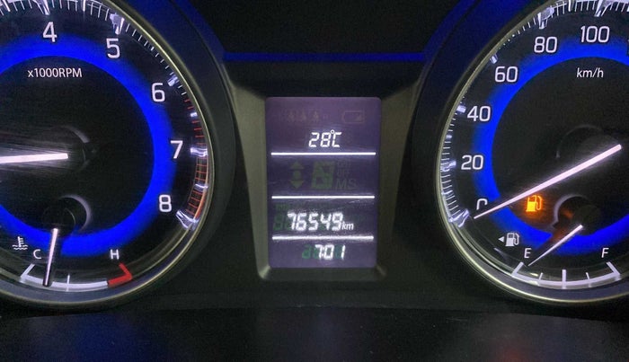 2017 Maruti Baleno DELTA PETROL 1.2, Petrol, Manual, 76,541 km, Odometer Image