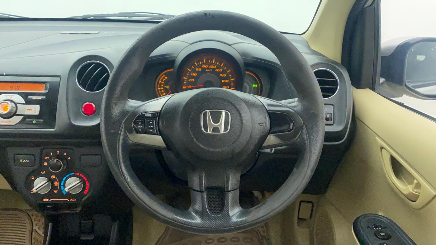 2014 Honda Amaze 1.2L I-VTEC S, Petrol, Manual, 85,357 km, Steering Wheel Close Up