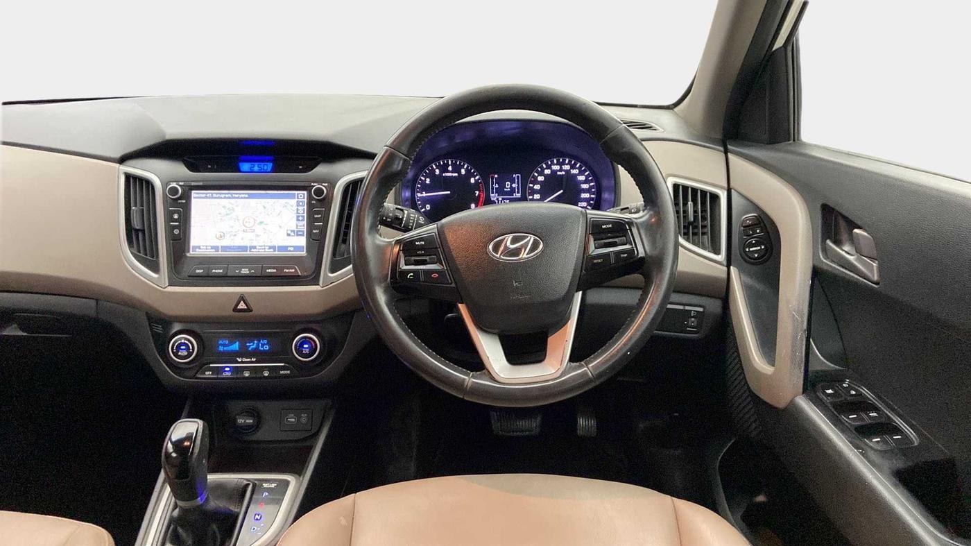 2017 Hyundai Creta SX PLUS AT 1.6 PETROL, Petrol, Automatic, 74,436 km, Steering Wheel Close Up