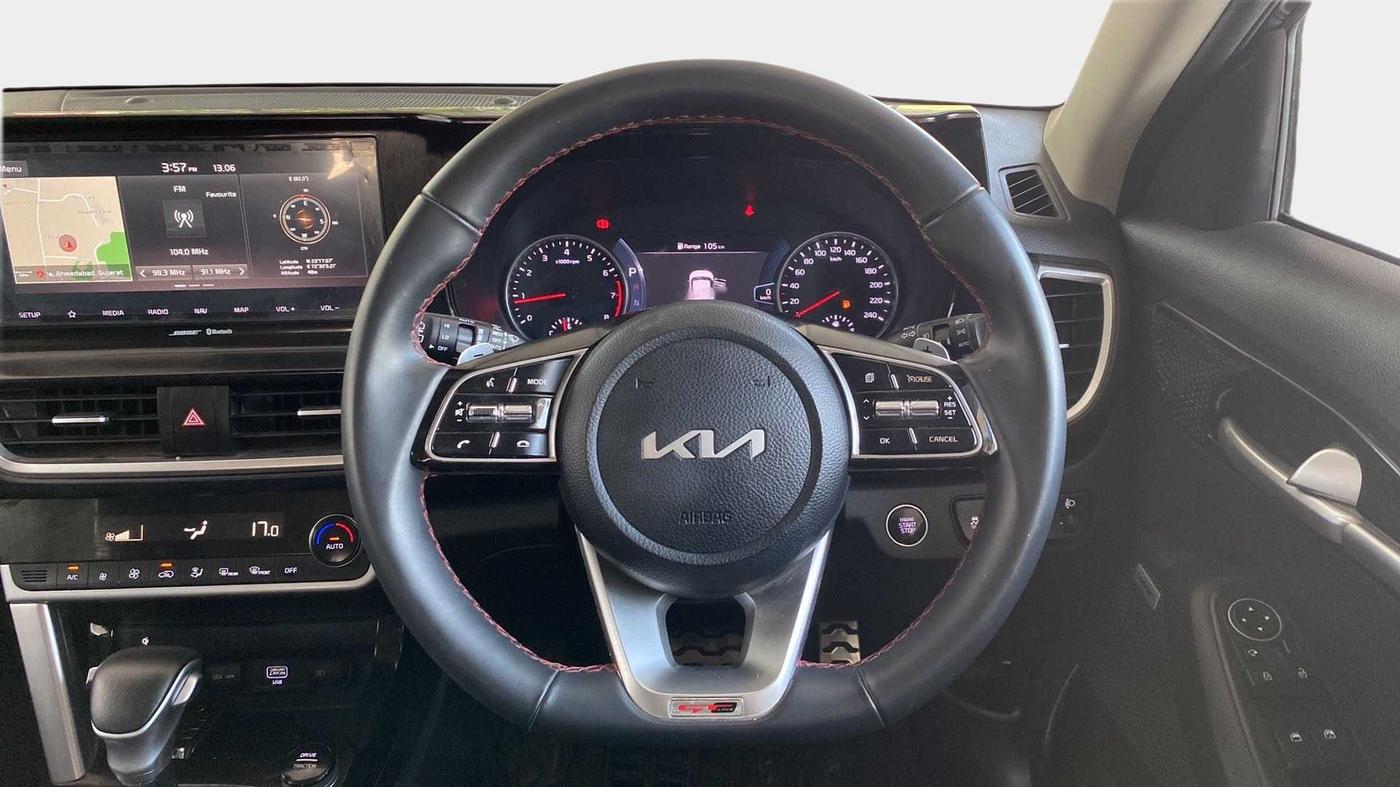2023 KIA SELTOS GTX PLUS DCT 1.4 PETROL, Petrol, Automatic, 6,495 km, Steering Wheel Close Up