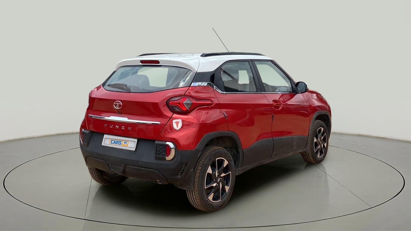 2023 Tata PUNCH CREATIVE IRA AMT 1.2 RTN DUAL TONE, Petrol, Automatic, 7,511 km, Right Back Diagonal
