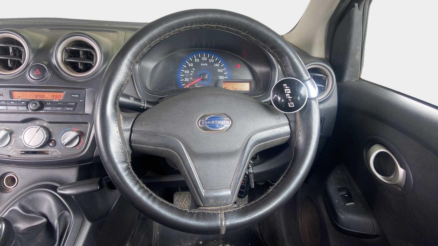 2018 Datsun Go Plus T, Petrol, Manual, 73,850 km, Steering Wheel Close Up