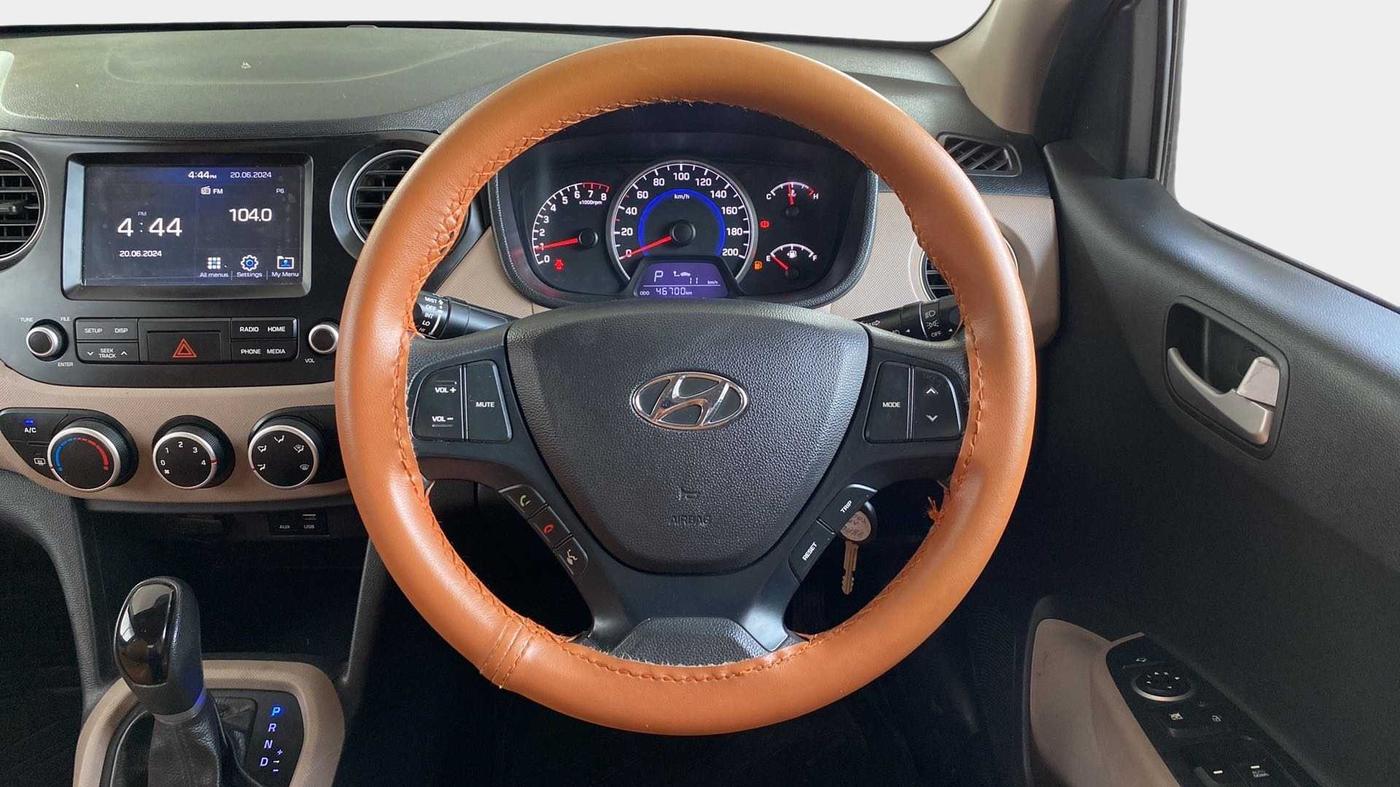 2018 Hyundai Grand i10 SPORTZ AT 1.2 KAPPA VTVT, Petrol, Automatic, 46,689 km, Steering Wheel Close Up