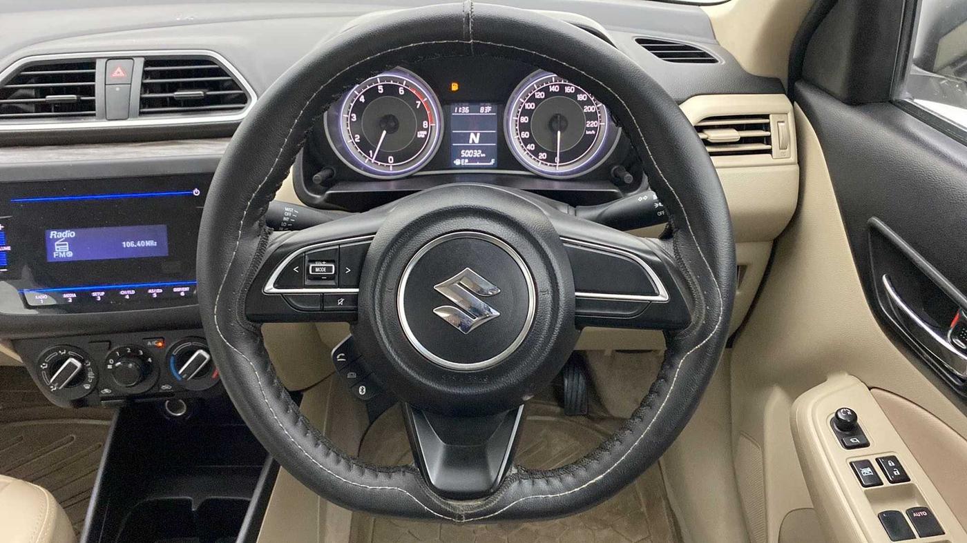 2021 Maruti Dzire VXI AMT, Petrol, Automatic, 50,409 km, Steering Wheel Close Up