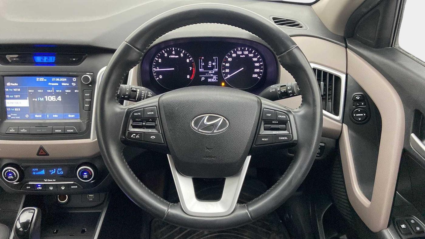 2018 Hyundai Creta SX AT 1.6 PETROL, Petrol, Automatic, 38,297 km, Steering Wheel Close Up