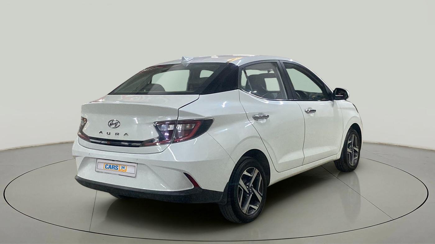 2021 Hyundai AURA SX+ 1.0 TURBO GDI MT, Petrol, Manual, 25,244 km, Right Back Diagonal