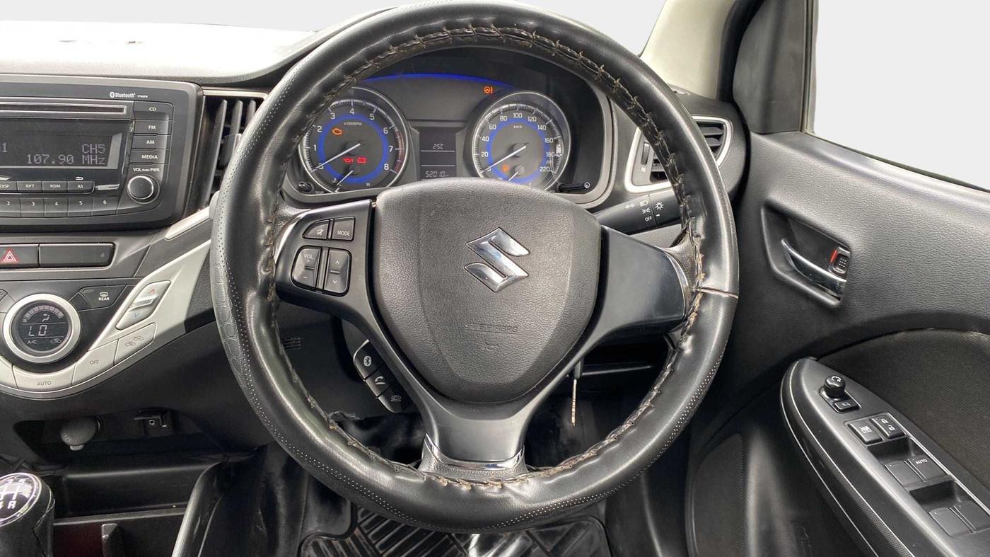 2018 Maruti Baleno DELTA PETROL 1.2, Petrol, Manual, 52,001 km, Steering Wheel Close Up
