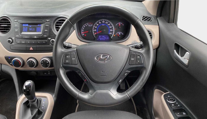 2016 Hyundai Grand i10 ASTA (O) AT 1.2 KAPPA VTVT, Petrol, Automatic, 18,428 km, Steering Wheel Close Up