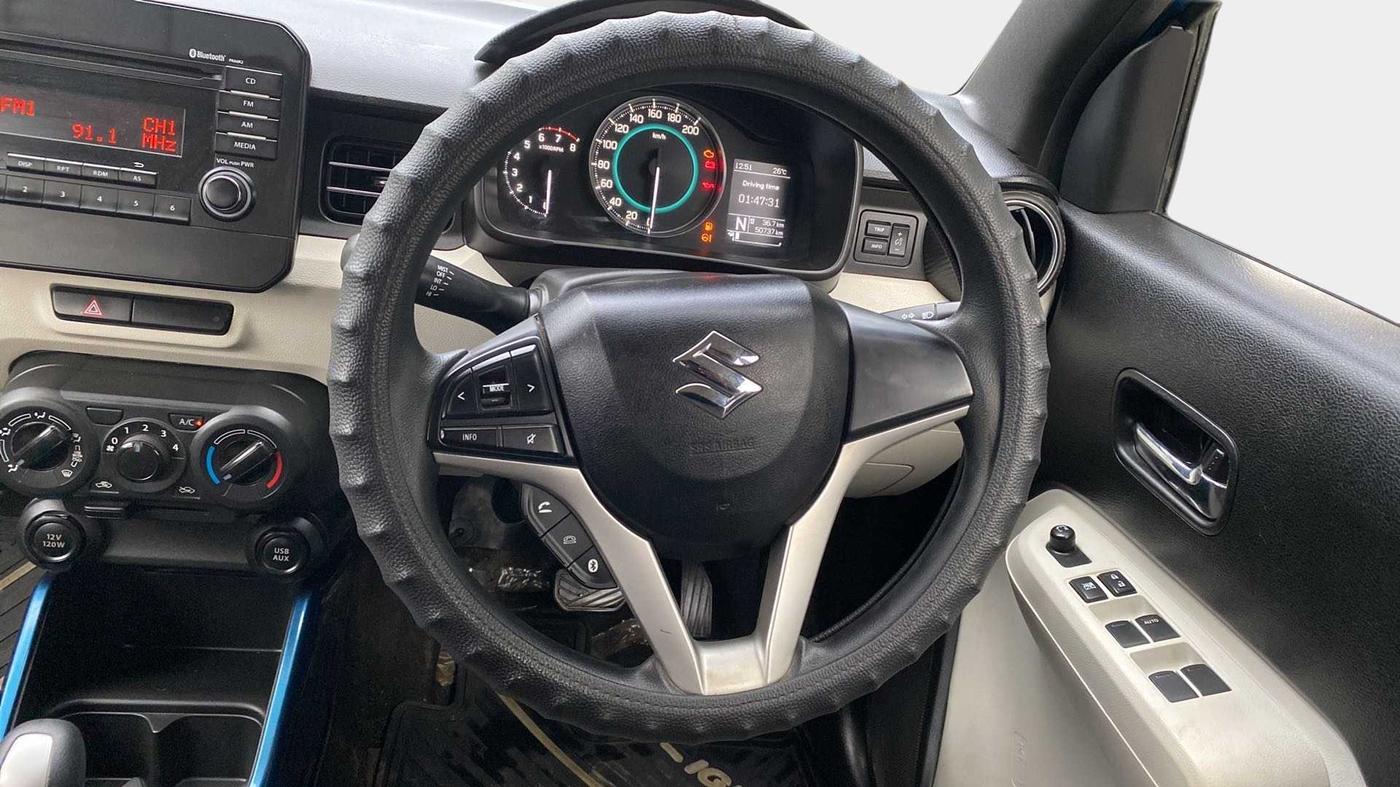 2017 Maruti IGNIS DELTA 1.2 AMT, Petrol, Automatic, 50,700 km, Steering Wheel Close Up