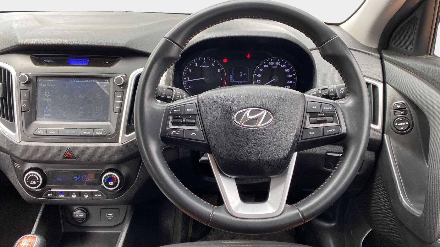 2019 Hyundai Creta SX 1.6 PETROL DUAL TONE, Petrol, Manual, 36,336 km, Steering Wheel Close Up