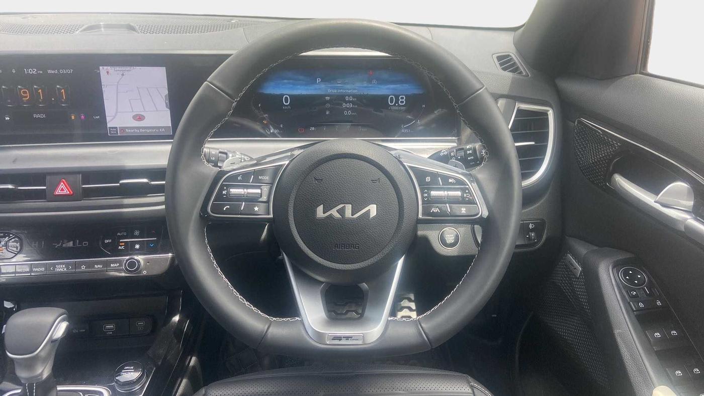 2023 KIA SELTOS 1.5 GTX+ TURBO GDI PETROL DCT, Petrol, Automatic, 4,346 km, Steering Wheel Close Up
