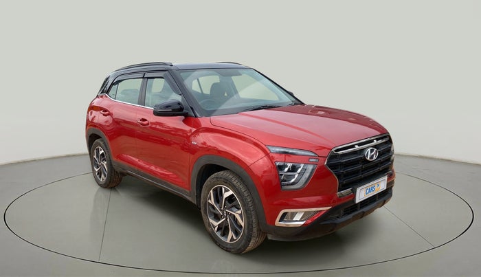 2021 Hyundai Creta SX (O) 1.4 TURBO DCT DUAL TONE, Petrol, Automatic, 21,027 km, Right Front Diagonal