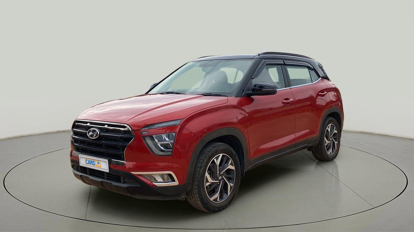 2021 Hyundai Creta SX (O) 1.4 TURBO DCT DUAL TONE, Petrol, Automatic, 21,027 km, Left Front Diagonal