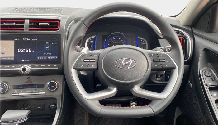2021 Hyundai Creta SX (O) 1.4 TURBO DCT DUAL TONE, Petrol, Automatic, 21,027 km, Steering Wheel Close Up