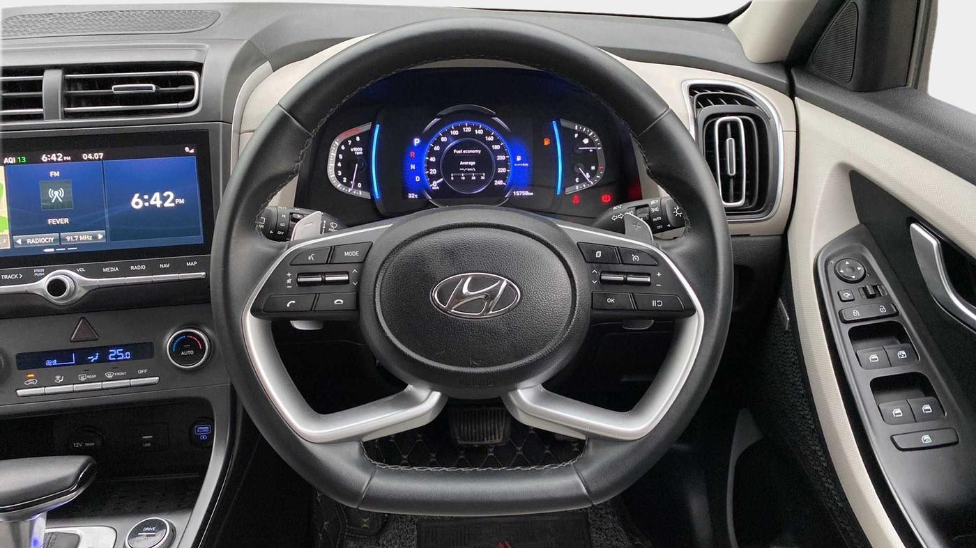 2021 Hyundai Creta SX (O) IVT 1.5 PETROL, Petrol, Automatic, 16,255 km, Steering Wheel Close Up