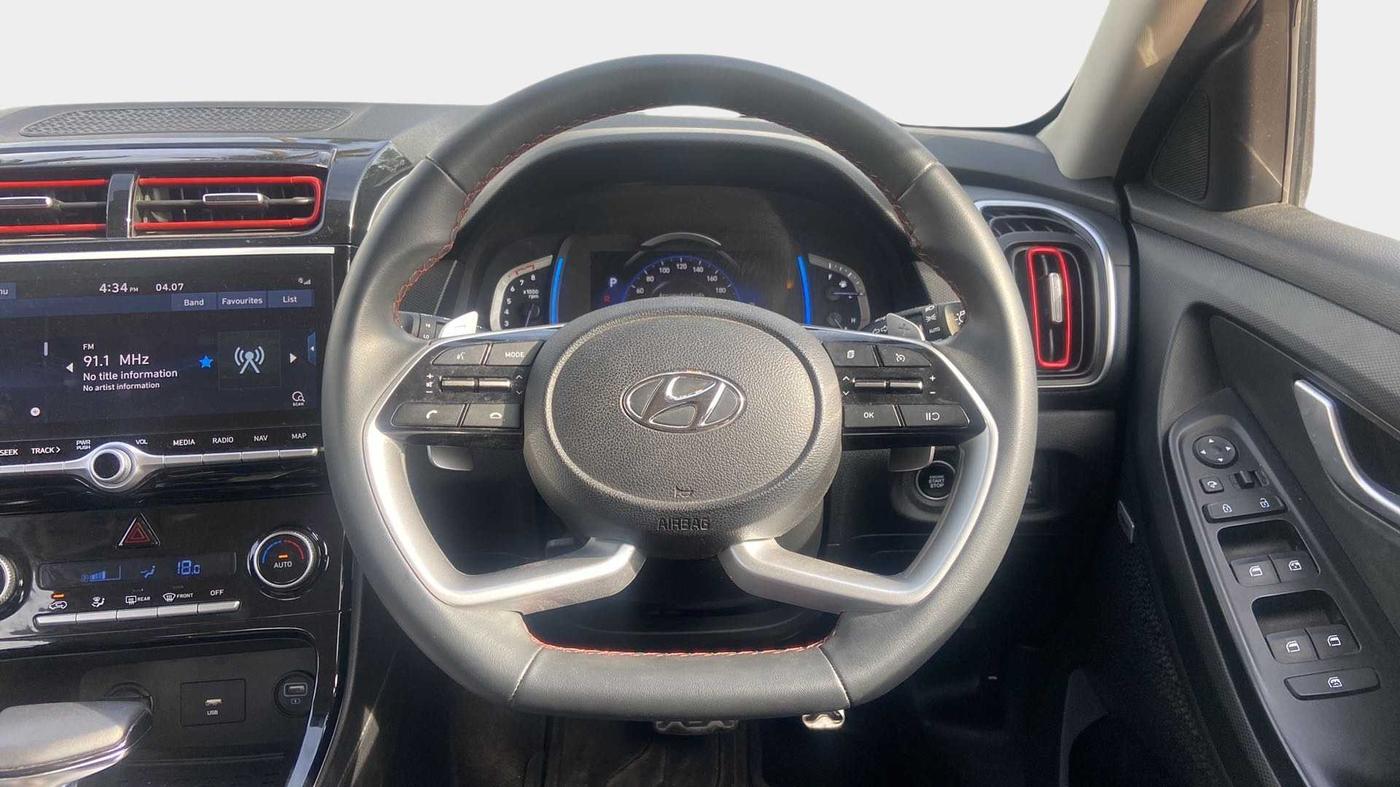 2022 Hyundai Creta SX (O) 1.4 TURBO DCT, Petrol, Automatic, 21,100 km, Steering Wheel Close Up