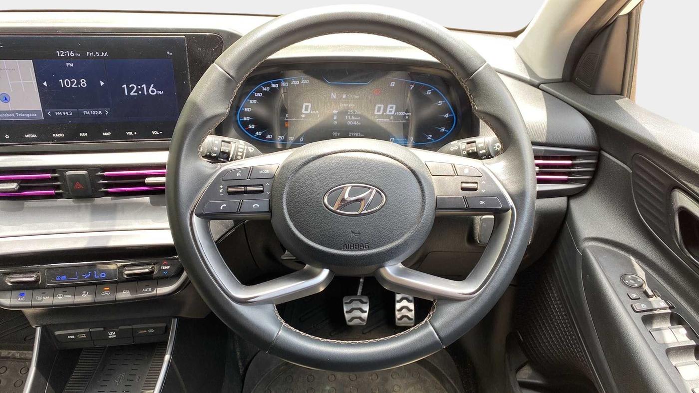 2021 Hyundai NEW I20 Asta 1.0 GDI Turbo IMT, Petrol, Manual, 27,958 km, Steering Wheel Close Up