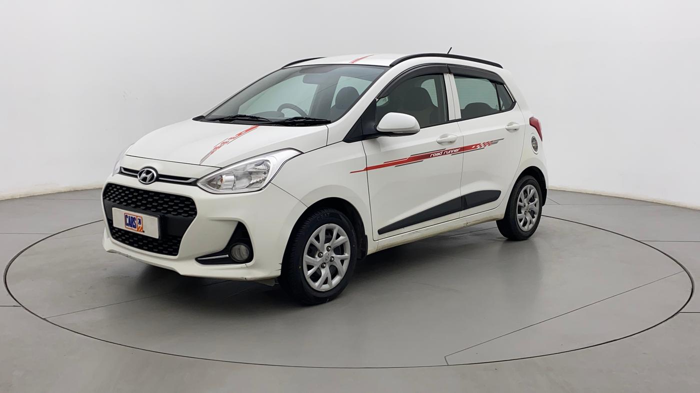 2018 Hyundai Grand i10 SPORTZ 1.2 KAPPA VTVT, Petrol, Manual, 47,062 km, Left Front Diagonal