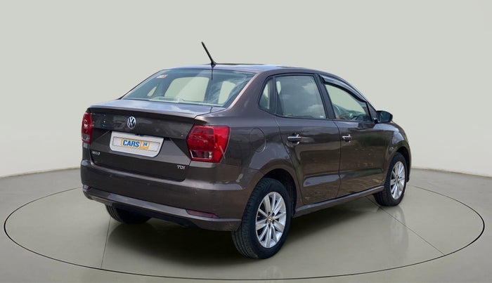 2017 Volkswagen Ameo HIGHLINE PLUS 1.5L AT 16 ALLOY, Diesel, Automatic, 1,05,039 km, Right Back Diagonal