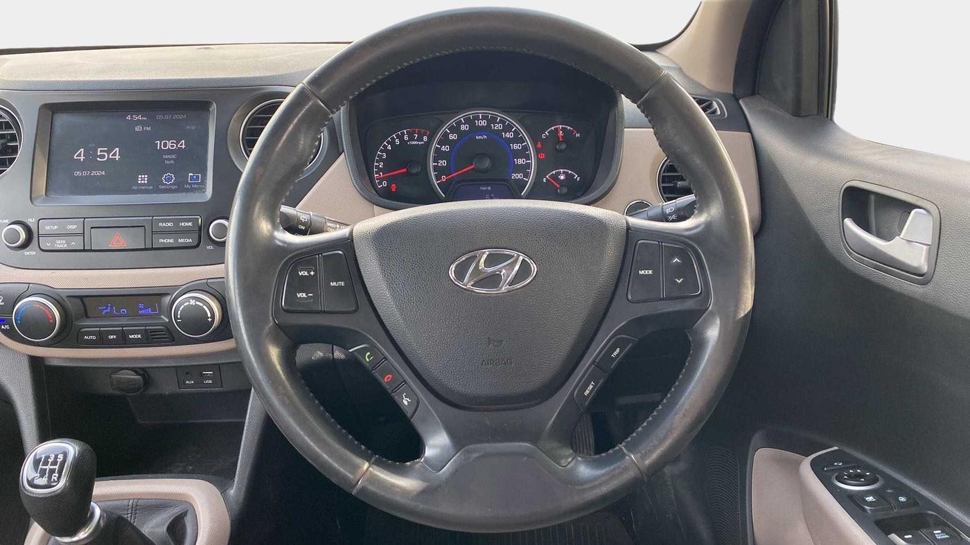 2018 Hyundai Grand i10 ASTA 1.2 KAPPA VTVT, Petrol, Manual, 53,664 km, Steering Wheel Close Up
