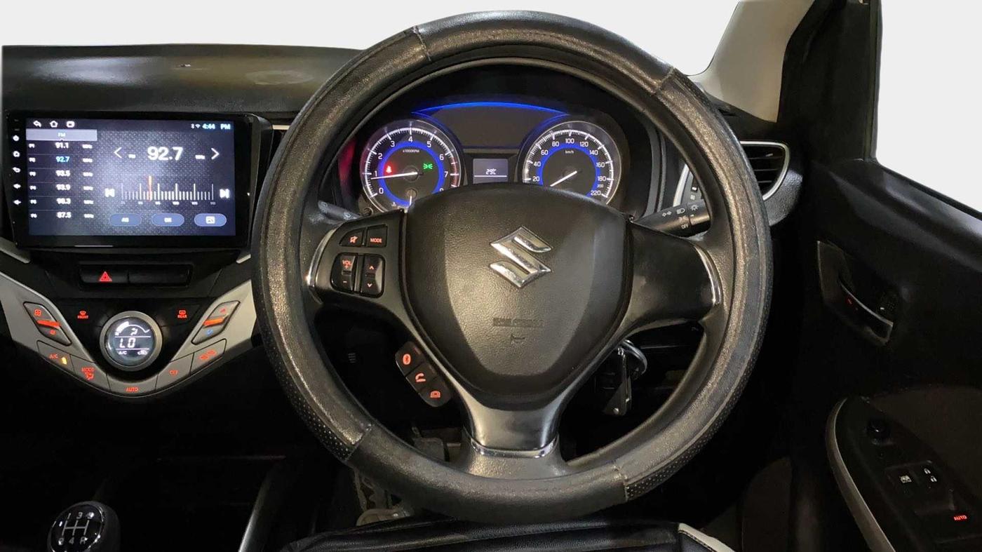 2017 Maruti Baleno DELTA PETROL 1.2, Petrol, Manual, 1,14,028 km, Steering Wheel Close Up