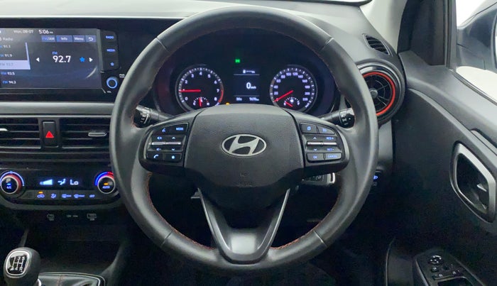 2023 Hyundai GRAND I10 NIOS SPORTZ 1.2 KAPPA VTVT DUAL TONE, Petrol, Manual, 8,830 km, Steering Wheel Close Up