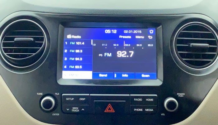 2018 Hyundai Grand i10 ASTA 1.2 KAPPA VTVT, Petrol, Manual, 61,302 km, Infotainment System