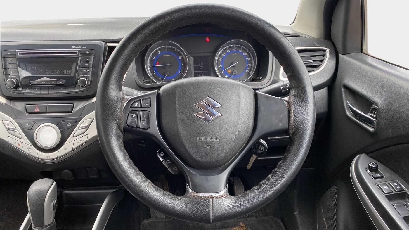 2017 Maruti Baleno DELTA CVT PETROL 1.2, Petrol, Automatic, 79,589 km, Steering Wheel Close Up