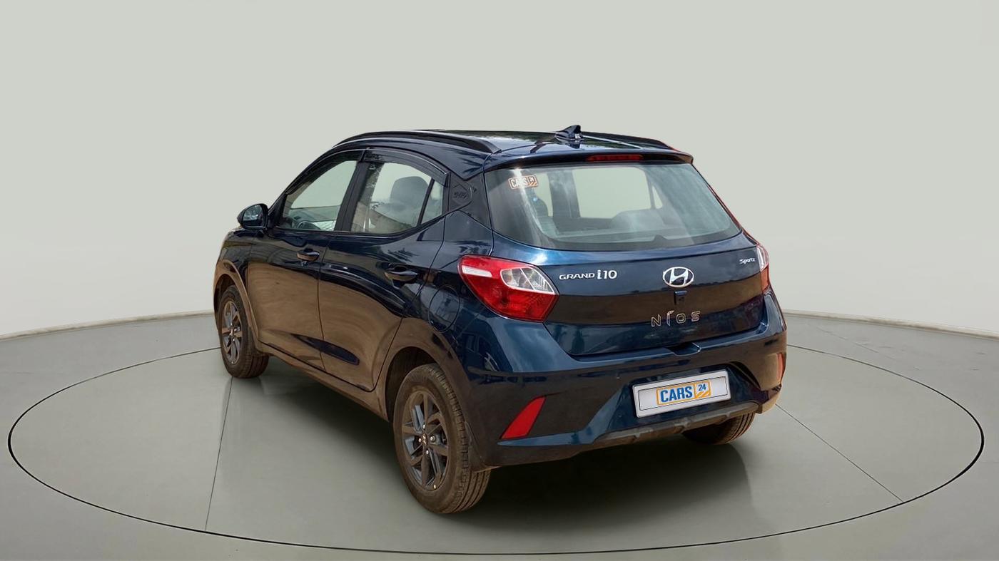 2020 Hyundai GRAND I10 NIOS SPORTZ AMT 1.2 KAPPA VTVT, Petrol, Automatic, 7,535 km, Left Back Diagonal