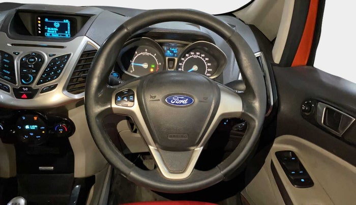 2015 Ford Ecosport TITANIUM 1.5L DIESEL, Diesel, Manual, 1,18,316 km, Steering Wheel Close Up