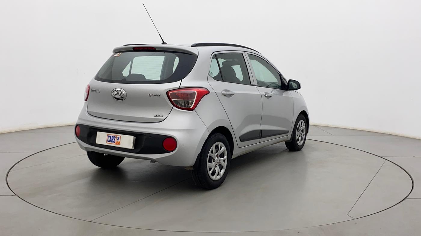 2017 Hyundai Grand i10 SPORTZ (O) 1.2 KAPPA VTVT, Petrol, Manual, 60,103 km, Right Back Diagonal
