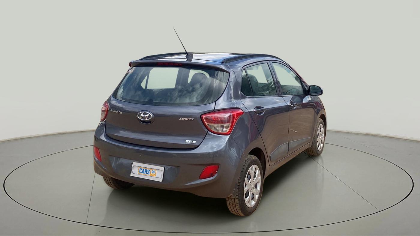 2016 Hyundai Grand i10 SPORTZ 1.2 KAPPA VTVT, Petrol, Manual, 70,403 km, Right Back Diagonal