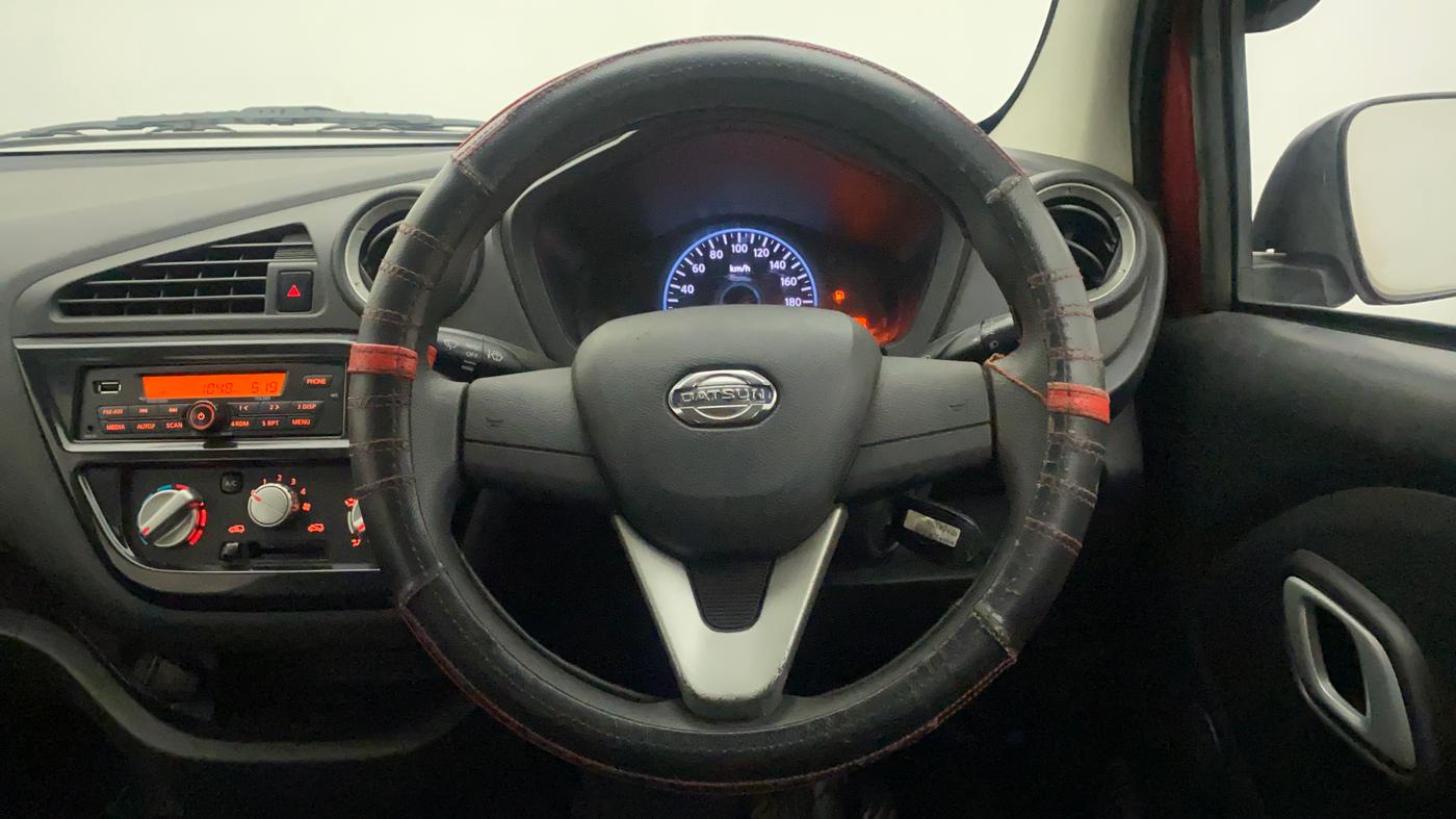 2018 Datsun Redi Go T(O) 1.0 AMT, Petrol, Automatic, 37,723 km, Steering Wheel Close Up