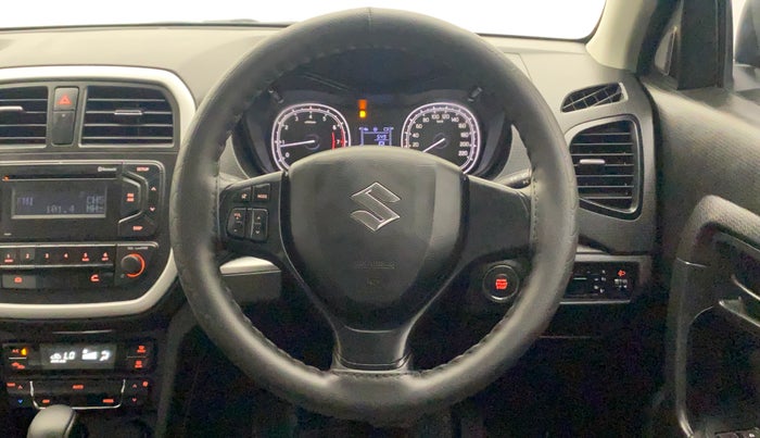 2022 Maruti Vitara Brezza VXI AT SHVS, Petrol, Automatic, 1,040 km, Steering Wheel Close Up