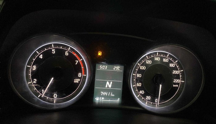 2019 Maruti Dzire VXI AMT, Petrol, Automatic, 74,747 km, Odometer Image