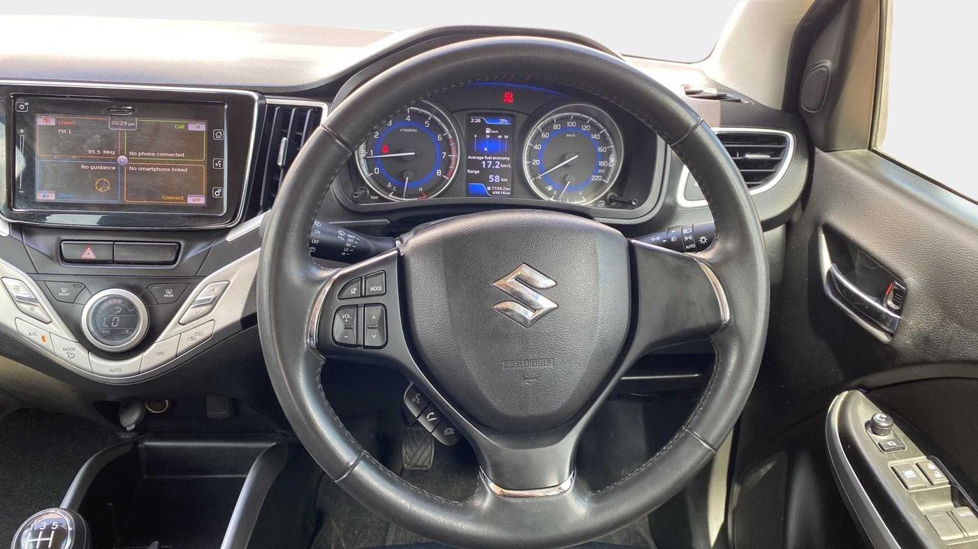 2017 Maruti Baleno ALPHA PETROL 1.2, Petrol, Manual, 49,591 km, Steering Wheel Close Up