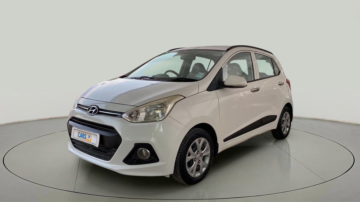 2015 Hyundai Grand i10 SPORTZ 1.2 KAPPA VTVT, Petrol, Manual, 46,287 km, Left Front Diagonal