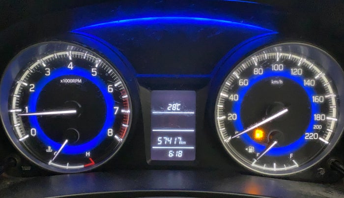 2016 Maruti Baleno DELTA PETROL 1.2, Petrol, Manual, 57,627 km, Odometer Image
