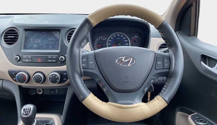 2018 Hyundai Grand i10 SPORTZ (O) 1.2 KAPPA VTVT, Petrol, Manual, 13,259 km, Steering Wheel Close Up