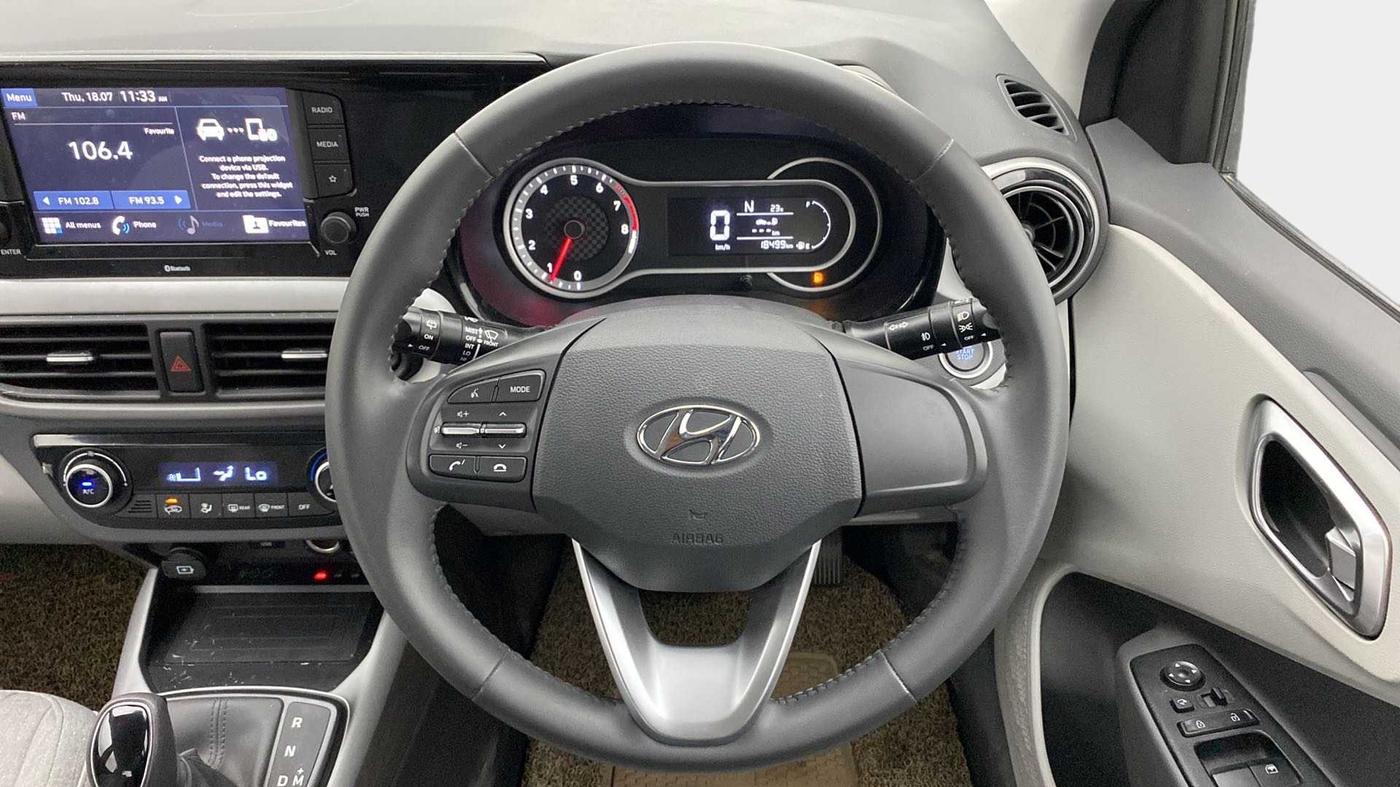 2021 Hyundai GRAND I10 NIOS ASTA AMT 1.2 KAPPA VTVT, Petrol, Automatic, 18,433 km, Steering Wheel Close Up