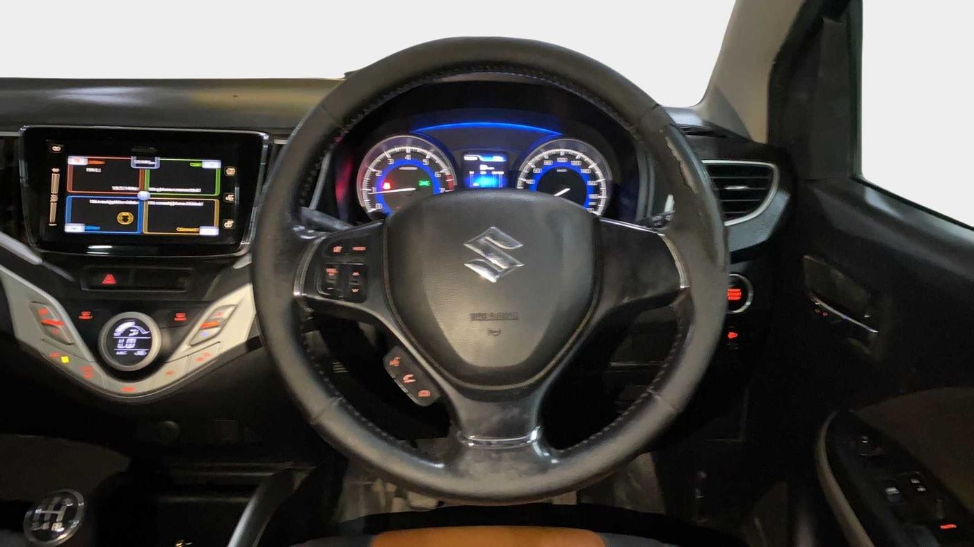 2016 Maruti Baleno ALPHA PETROL 1.2, CNG, Manual, 1,06,019 km, Steering Wheel Close Up