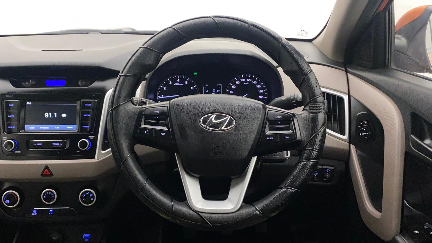 2018 Hyundai Creta E PLUS 1.6 PETROL, Petrol, Manual, 32,834 km, Steering Wheel Close Up
