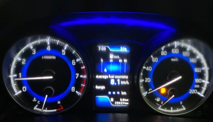 2019 Maruti Baleno ALPHA PETROL 1.2, Petrol, Manual, 76,245 km, Odometer Image