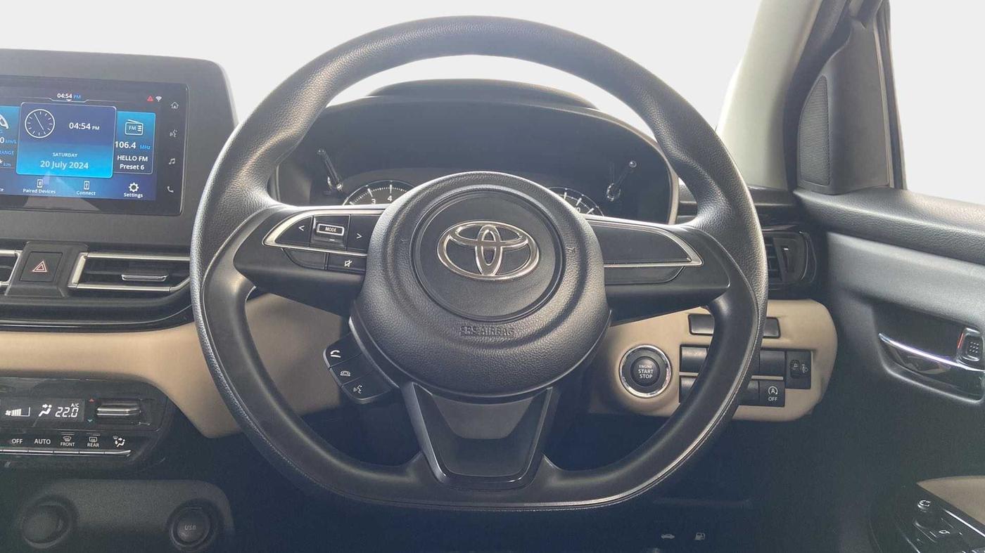 2022 Toyota Glanza G AMT, Petrol, Automatic, 12,312 km, Steering Wheel Close Up